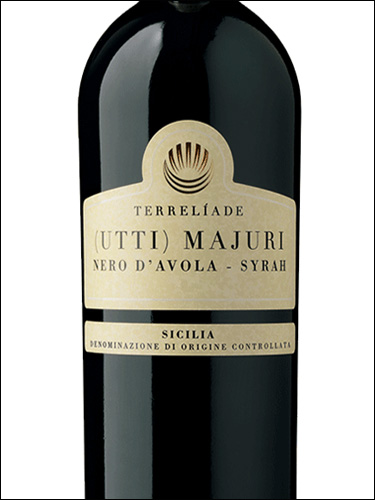 фото Terreliade Utti Majuri Nero d'Avola Syrah Sicilia DOC Террельяде Утти Маюри Неро д'Авола Сира Сицилия Италия вино красное