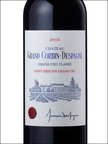 фото Chateau Grand Corbin-Despagne Grand Cru Classe Saint-Emilion Grand Cru AOC Шато Гран Корбен-Деспань Сент-Эмильон Гран Крю Франция вино красное