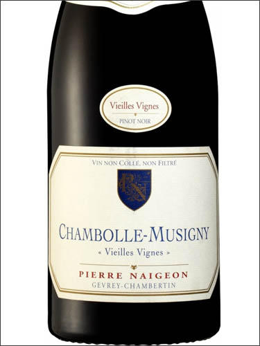 фото Pierre Naigeon Chambolle-Musigny Vieilles Vignes AOC Пьер Нежон Шамболь-Мюзиньи Вьей Винь Франция вино красное