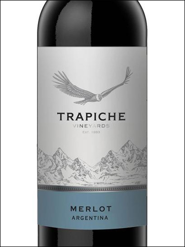 фото Trapiche Vineyards Merlot Mendoza Трапиче Виньярдс Мерло Мендоса Аргентина вино красное