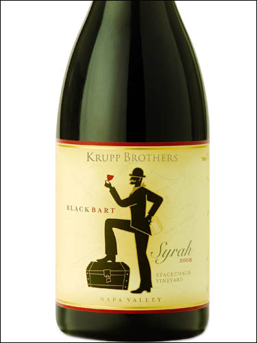 фото Krupp Brothers Black Bart Syrah Napa Valley Крупп Бразерс Блэк Барт Сира Напа Вэлли США вино красное