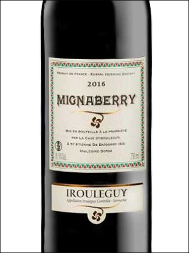 фото Mignaberry Rouge Irouleguy AOC Миньяберри Руж Ирулеги Франция вино красное