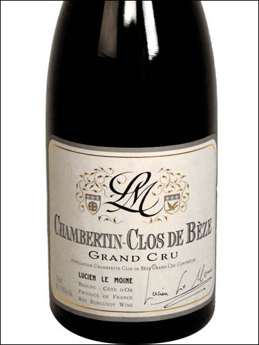 фото Lucien Le Moine Chambertin-Clos de Beze Grand Cru AOC Люсьен Ле Муан Шамбертен-Кло де Без Гран Крю Франция вино красное