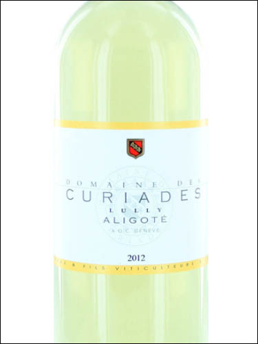 фото Domaine des Curiades Aligote Geneve AOC Домен де Куриад Алиготе Женева Швейцария вино белое