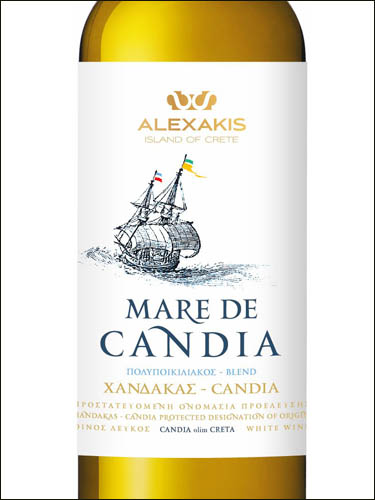 фото Alexakis Mare de Candia Handakas-Candia PDO Алексакис Маре де Кандия Хандакас-Кандия Греция вино белое