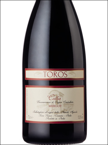 фото Toros Merlot Collio DOC Торос Мерло Коллио Италия вино красное