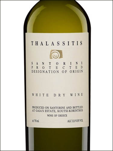 фото Gaia Wines Thalassitis Santorini PDO Гея Вайнс Фаласситис Санторини Греция вино белое