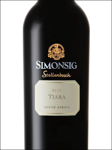 фото Simonsig Tiara Stellenbosch WO Симонсиг Тиара Стелленбош ЮАР вино красное