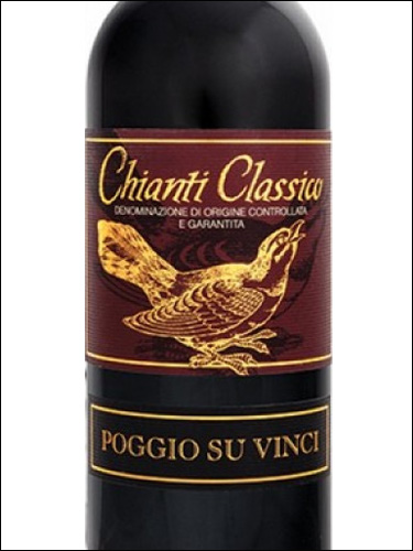 фото Poggio su Vinci Chianti Classico DOCG Поджио су Винчи Кьянти Классико Италия вино красное