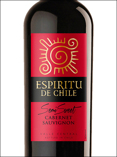 фото Espiritu de Chile Cabernet Sauvignon Semi-Sweet Эспириту де Чили Каберне Совиньон Чили вино красное