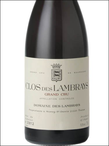 фото Domaine des Lambrays Clos de Lambrays Grand Cru AOC Домен де Ламбре Кло де Ламбре Гран Крю Франция вино красное