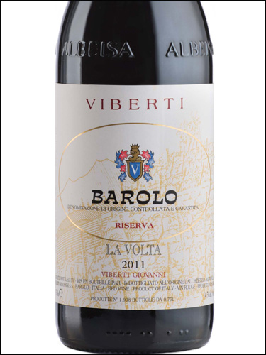 фото Viberti Barolo La Volta Riserva DOCG Виберти Бароло Ла Вольта Ризерва Италия вино красное