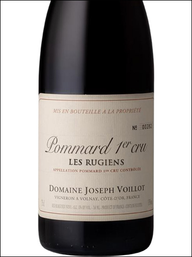 фото Domaine Joseph Voillot Pommard Premier Cru Les Rugiens AOC Домен Жозеф Войо Поммар Премье Крю Ле Рюжьен Франция вино красное