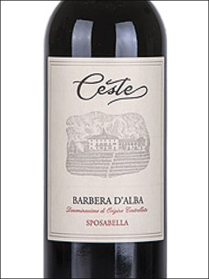 фото Ceste Sposabella Barbera d'Alba DOC Честе Спозабелла Барбера д'Альба Италия вино красное
