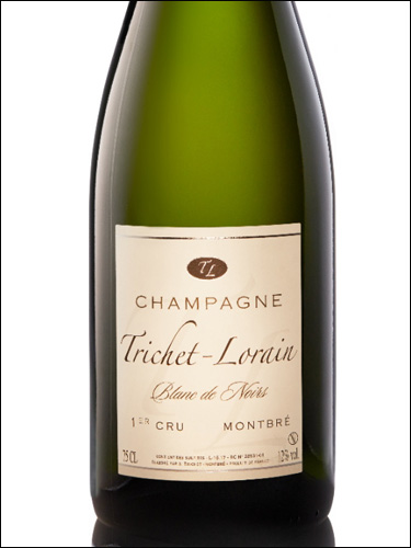 фото Champagne Trichet-Lorain Blanc de Noirs Montbre Premier Cru Brut  Шампань Трише-Лорен Блан де Нуар Монбре Премье Крю Брют Франция вино белое