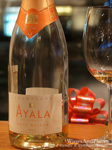 фото Champagne Ayala Rose Majeur Brut Шампанское Айяла Розе Мажор Брют Франция вино розовое