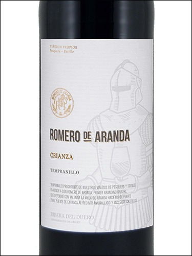 фото вино Bodegas Valparaiso Romero de Aranda Crianza Ribera del Duero DO 