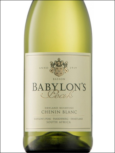 фото Babylon's Peak Chenin Blanc Swartland Бебилон'с Пик Шенен Блан Свартланд ЮАР вино белое