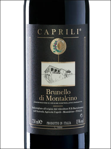 фото Caprili Brunello di Montalcino DOCG Каприли Брунелло ди Монтальчино Италия вино красное