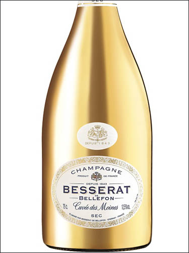 фото Champagne Besserat de Bellefon Cuvee des Moines Sec Шампанское Бессера де Бельфон Кюве де Моан Сек Франция вино белое