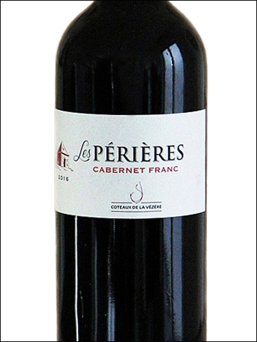 фото Coteaux de la Vezere Les Perieres Cabernet Franc Correze AOC Кото де ла Везер Ле Перьер Каберне Фран Коррез Франция вино красное