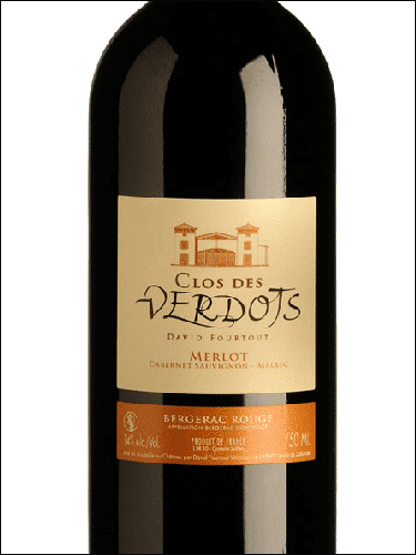 фото Clos des Verdots Bergerac Rouge AOC Кло де Вердо Бержерак Руж Франция вино красное