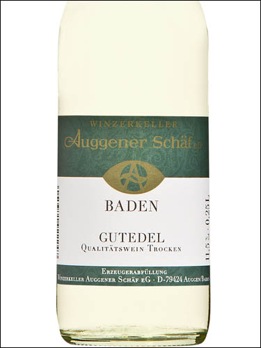 фото Auggener Schaf Gutedel QbA trocken Baden Ауггенер Шэф Гутедель трокен Баден Германия вино белое