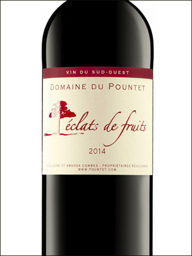 фото Domaine du Pountet Eclats de Fruits Brulhois AOC Домен дю Пунте Экла де Фрюи Брюлуа Франция вино красное