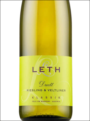 фото Leth Duett Riesling & Gruner Veltliner Лет Дуэт Рислинг & Грюнер Вельтлинер Австрия вино белое