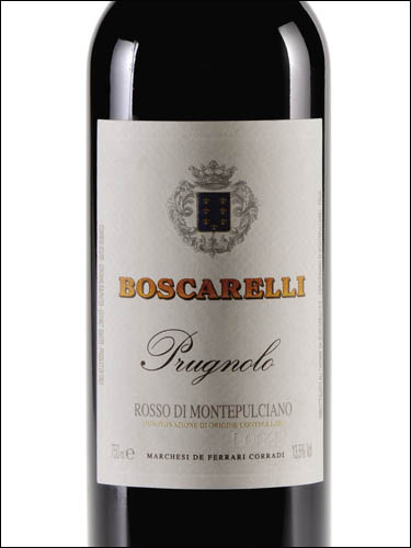 фото Boscarelli Prugnolo Rosso di Montepulciano DOC Боскарелли Пруньоло Россо ди Монтепульчано Италия вино красное