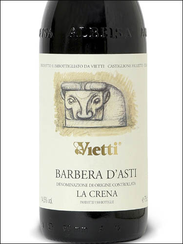 фото Vietti Barbera d’Asti La Crena DOCG Вьетти Барбера д'Асти Ла Крена Италия вино красное