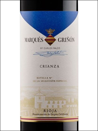 фото вино Marques de Grinon Seleccion Especial Crianza Rioja DOCa 