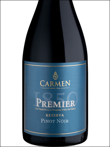 фото Carmen Premier 1850 Reserva Pinot Noir Кармен Премьер 1850 Резерва Пино Нуар Чили вино красное