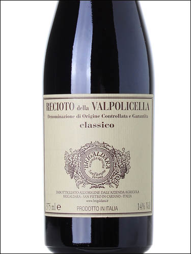 фото Brigaldara Recioto della Valpolicella Classico DOCG Бригальдара Речото делла Вальполичелла Классико Италия вино красное