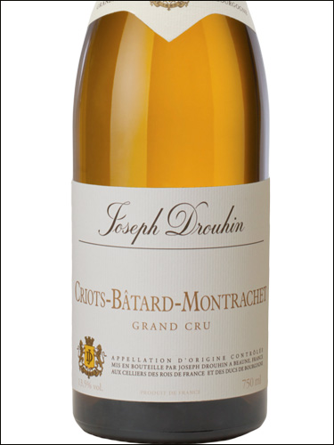 фото Joseph Drouhin Criots-Batard-Montrachet Grand Cru AOC Жозеф Друэн Крио-Батар-Монраше Гран Крю Франция вино белое