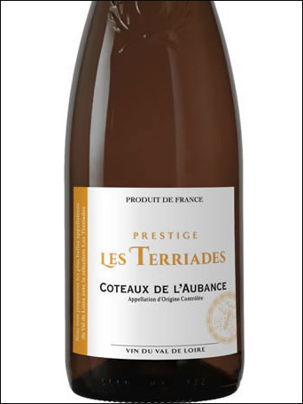 фото Prestige Les Terriades Coteaux de l’Aubance AOC Престиж Ле Террьяд Кото де л'Обанс Франция вино белое