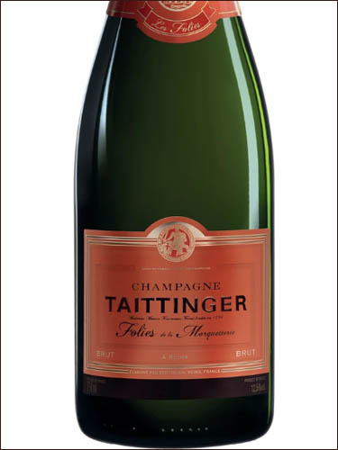 фото Champagne Taittinger Folies de la Marquetterie Шампанское Тэтенжэ Фоли де Ла Маркеттери Франция вино белое