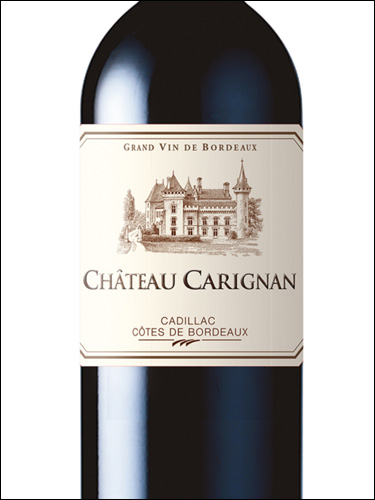 фото Chateau Carignan Cadillac Cotes de Bordeaux AOC Шато Кариньян Кадийак Кот де Бордо Франция вино красное
