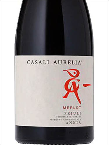 фото Casali Aurelia Merlot Friuli Annia DOC Казали Аурелия Пиккио Россо Фриули Анниа ДОК Италия вино красное