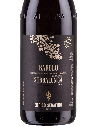 фото Enrico Serafino Barolo del Comune di Serralunga DOCG Энрико Серафино Бароло дель Коммуне ди Серралунга Италия вино красное