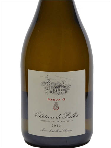 фото Chateau de Bellet Cuvee Baron G. Blanc AOC Bellet Шато де Белле Кюве Барон Джи Блан Белле АОС Франция вино белое
