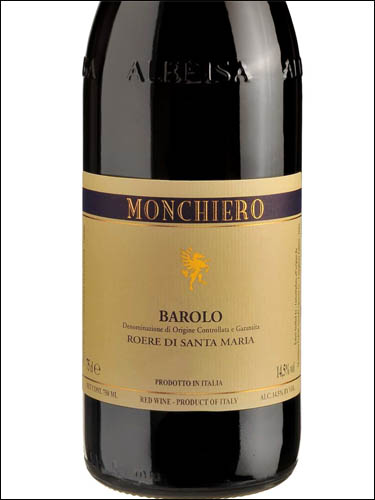 фото Monchiero Barolo Roere di Santa Maria DOCG Монкьеро Бароло Роэре ди Санта Мария Италия вино красное