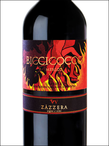 фото Zazzera Biccicocco Merlot Umbria IGP Дзаццера Биччикокко Мерло Умбрия Италия вино красное