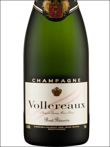фото Champagne Vollereaux Brut Reserve Шампанское Воллеро Брют Резерв Франция вино белое