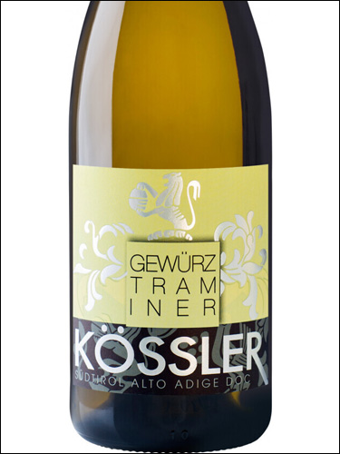 фото Kossler Gewurztraminer Alto Adige DOC Кёсслер Гевюрцтраминер Альто Адидже Италия вино белое