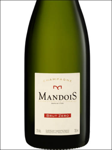 фото Champagne Mandois Brut Zero Шампанское Мандуа Брют Зеро Франция вино белое