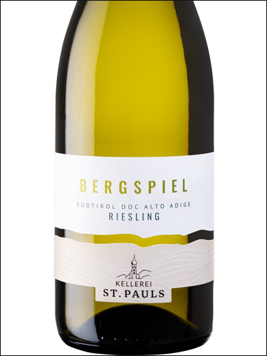 фото Kellerei St. Pauls Bergspiel Riesling Alto Adige DOC Келлерай Санкт Паульс Бергшпиль Рислинг Альто Адидже Италия вино белое