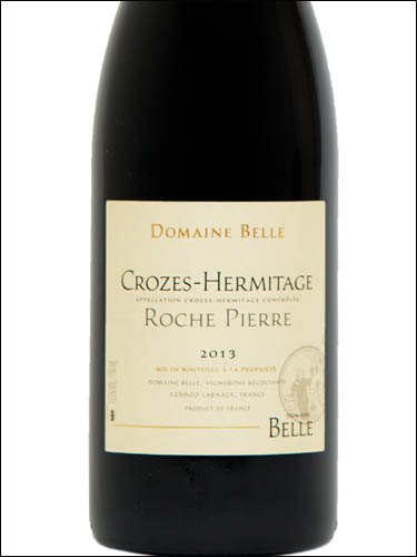фото Domaine Belle Roche Pierre Crozes-Hermitage Rouge AOC Домен Бель Рош Пьер Кроз-Эрмитаж Руж Франция вино красное
