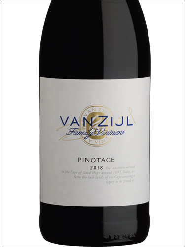 фото Van Zijl Pinotage Ван Зейл Пинотаж ЮАР вино красное