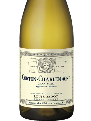 фото Louis Jadot Corton Charlemagne Grand Cru AOC Луи Жадо Кортон Шарлеман Гран Крю Франция вино белое